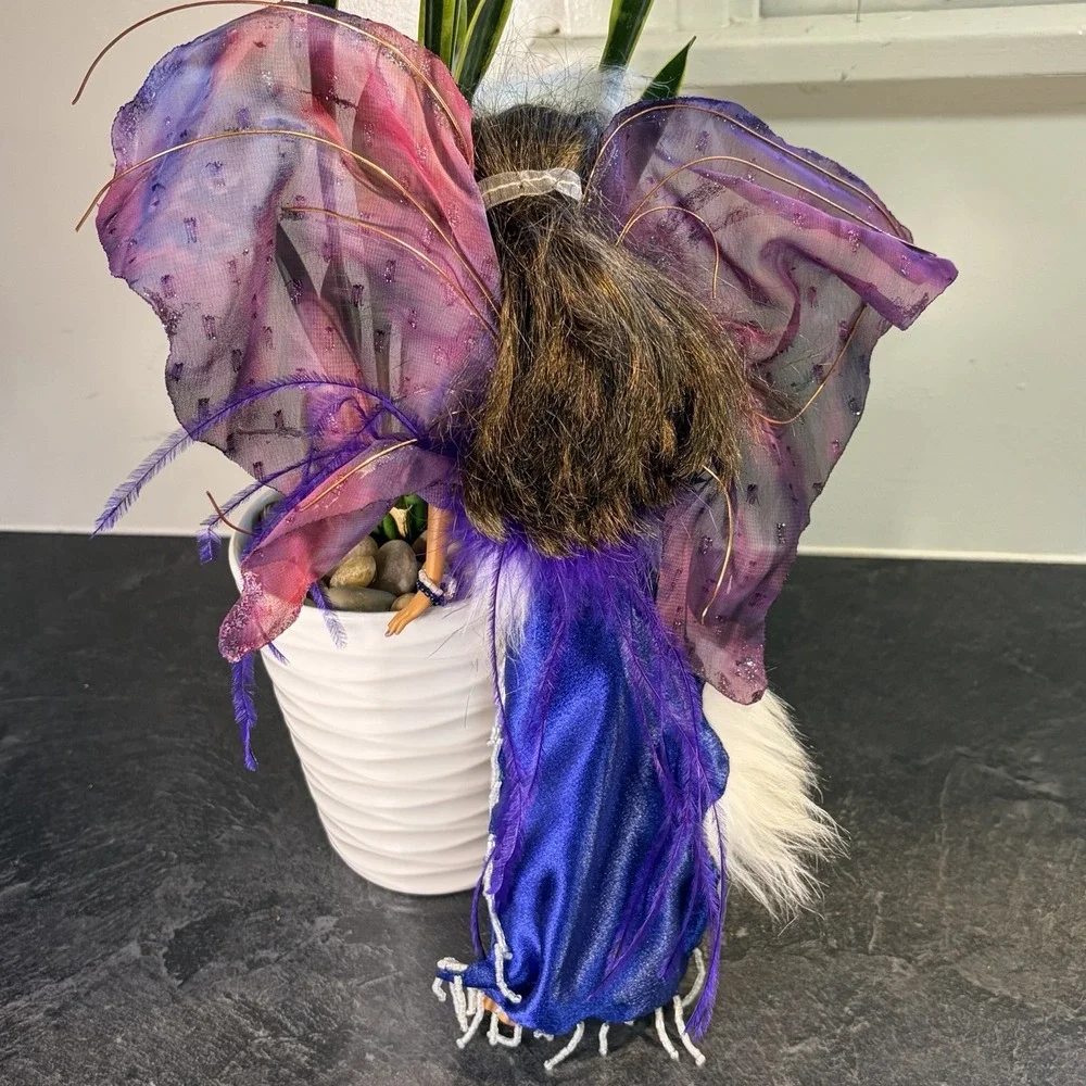 OOAK Custom Barbie Purple Blue Fairy Pixie W Wings 12